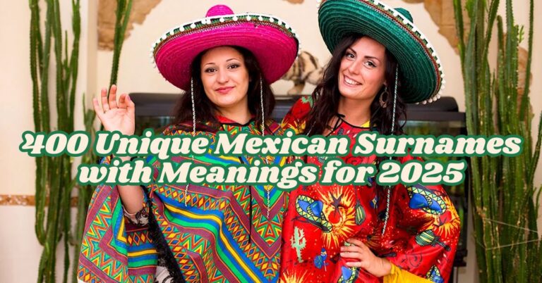 400 Unique Mexican Surnames with Meanings for 2025