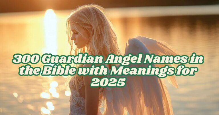 Guardian Angel Names in the Bible with Meanings for 2025